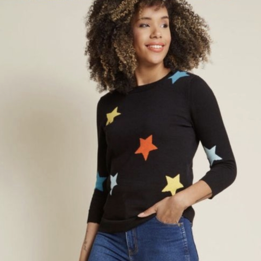 Modcloth Black Star sweater